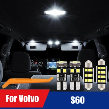 Profesionálne Canbus LED Interiér čitáreň Svetla Kit Pre Volvo S60 Sedan 2001-2018 Auto Dome Mapu Stropné Žiarovky Lampy Príslušenstvo