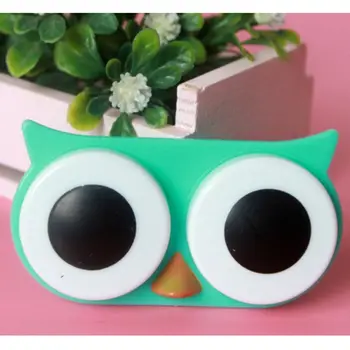 Profesionálne Roztomilý Owl Travel Kontaktné Šošovky Prípade Box Kontajner Skladovanie Namočiť Auta Pevný Držiak Na Okuliare Príslušenstvo