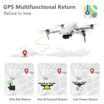Profesionálne Striedavé GPS, Postupujte podľa RC Drone 8K Duálny Objektív 3-Os Mechanické Gimbal 5G WIFI 3000M Rozsah 30Mins Vydržať RC Quadcopter
