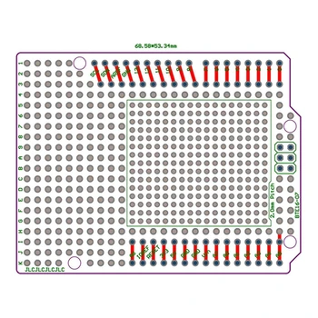 Prototyp PCB pre Arduino UNO R3 Štít Rady urob si sám, Combo 2 mm + 2.54 mm Ihrisku