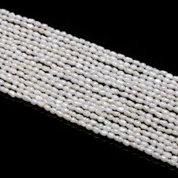 Prírodné Sladkovodné Perly Korálky Vysokej Kvality nepravidelného tvaru Punč Voľné Korálky pre DIY Náhrdelník Náramok Šperky Čo 2-2.5 mm