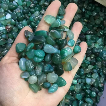 Prírodný leštený achát rozhádzané Zelené kamene achát kameň na ozdobu