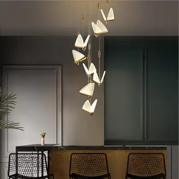 Prívesok Svetlo pre Spálne Posteli Obývacia Miestnosť Kuchyňa, Jedálenský Stôl Bar Dekorácie Moderné LED Motýľ Závesné Svietidlo