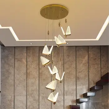 Prívesok Svetlo pre Spálne Posteli Obývacia Miestnosť Kuchyňa, Jedálenský Stôl Bar Dekorácie Moderné LED Motýľ Závesné Svietidlo