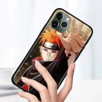 Puzdro pre iPhone 7 8 11 12 Max Pro X XS Max XR SE(2020) 12 Mini 6 6S Plus Luxusné Mäkké Čierne Telefón Prípade Anime Akatsuki Bolesť Naruto