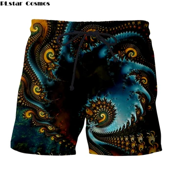 Pánske Oblečenie Letné pláž nosiť Bežné Šortky 3D Tlač neónové svetlo trippy mystic umenie Gotické Havaj Pláži Hip Hop Pánske Krátke Nohavice