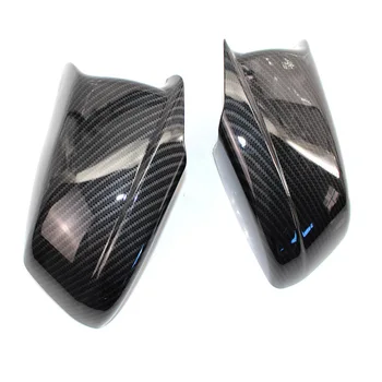 Pár Black/Carbon Fiber Vyzerať Spätné Zrkadlo Čiapky Auto Dverové Krídlo Zrkadlo Náhradný Kryt Pre BMW 5 F10-Series Roky 2011-2013 Pre-LCI