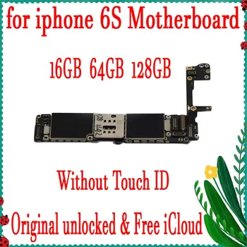 Pôvodné odomknutý pre iphone 6S Doska S/Bez Dotyk ID,Čisté iCloud pre iphone 6S 4.7 palcový Logic board 16 gb 64 gb 128 gb