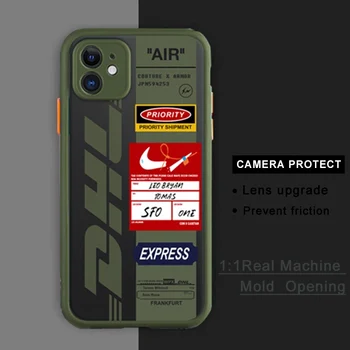 Púzdra Pre iPhone 12 11 Pro Max XS XR Tvorivé štítok Transparentné Shockproof Fotoaparát Chrániť Kryt Pre iPhone 6 7 8 SE 2020 Prípade