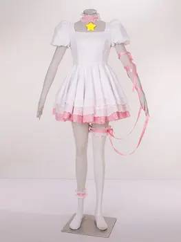 (QYY-017) Cardcaptor Sakura Jednotné Sakura Kinomoto Biela Lolita Šaty Anime Cosplay Kostým
