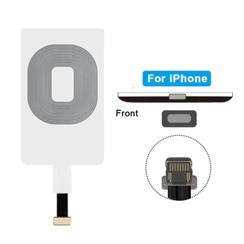 Qi Prijímač Pre Bezdrôtové Nabíjanie iPhone 7 6s Plus 5s Micro USB Typu C Univerzálny Rýchlo, Bezdrôtová Nabíjačka Pre Samsung Huawei Xiao