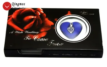 Qingmos Valentína Prajeme Pearl 17 mm Rose Náhrdelník Prívesok pre Ženy Milujú Perly Prírodné Hliva Perlový Náhrdelník Chokers Reťazca