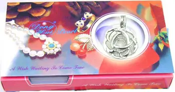 Qingmos Valentína Prajeme Pearl 17 mm Rose Náhrdelník Prívesok pre Ženy Milujú Perly Prírodné Hliva Perlový Náhrdelník Chokers Reťazca