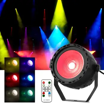 RGB COB LED Par Svetla Bezdrôtové Diaľkové Ovládanie Fáze Svetlé, Hladké, Osvetlenie, Lampy, DJ DMX Svetlá pre Stranu Tyče Zobraziť
