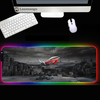 RGB podložka pod Myš Hráč Veľké Veľkosti ASUS LOGO LED Osvetlenie Klávesnice USB Farebné Tabuľky Pad Herné Príslušenstvo Mousemat