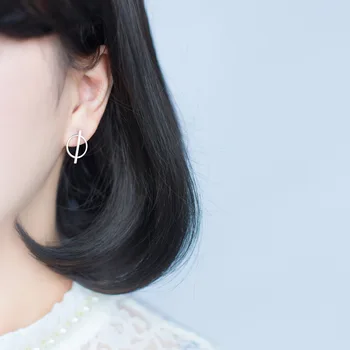 RYOUCUTE Reálne Strieborná Farba, Luxusné Značky kórejský Veľký Kruh Náušnice pre Ženy, Svadobné Šperky Pendientes