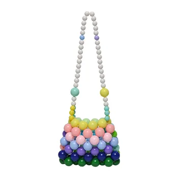 Rainbow Ručne Tkané Pearl Taška Self-Made Mini Taška Dámske Kabelky a Peňaženky, Tašky pre Ženy 2020