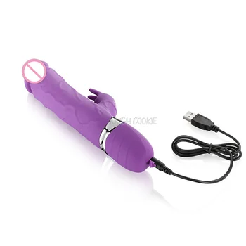 Realistické Dildo Dual Motory Vibrátor Králik Stick G-spot Klitorálny Stimulátor pre Ženy Masturbator Masér Dospelé Samice sexuálnu Hračku,