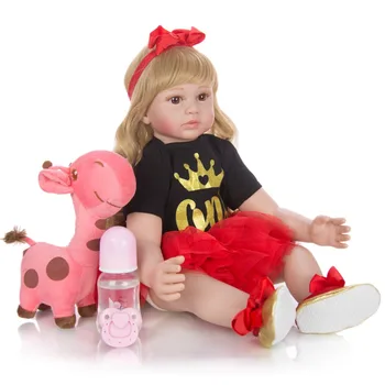 Reborn Bábiky Silikónové handričkou rozkošný Realisticky batoľa, Dieťa Bonecas s ružovými plyšové hračky dievča, chlapec bebes reborn bábiky menina de hračka