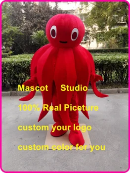 Red octopus maskot kostým vlastné maškarný kostým anime cosplay auta mascotte tému maškarný karneval costume41386