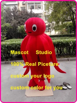 Red octopus maskot kostým vlastné maškarný kostým anime cosplay auta mascotte tému maškarný karneval costume41386