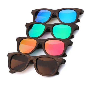 Retro brownl bambusu slnečné okuliare ženy polarizované hnedé okuliare dreva, bambusové UV400 okuliare oculos de sol feminino