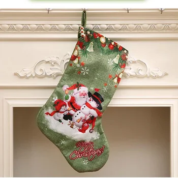 Roztomilé Vianočné Pančuchy Handričkou Malé Topánky Vianočná Pančucha Domáce Dekorácie Gadgets Vianočné Vzor Tlač Strany Darček Držiteľov
