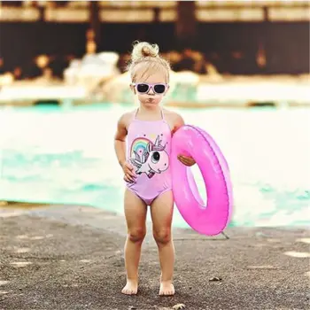 Roztomilý Dievčatá Plavky Rozkošný Princezná Jednodielnych Plaviek Deti Jednorožec Plávanie Oblek Pre Dievča Deti Plavky