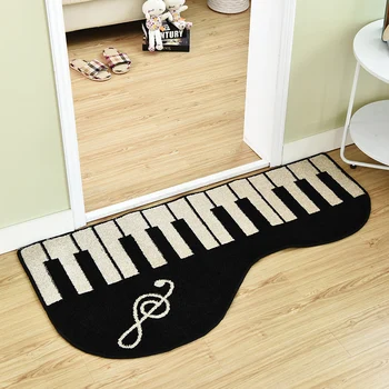 Roztomilý Klavír a mačka mat koberec, posteľ, deky obývacia izba módne protišmykový pásik dieťa koberec
