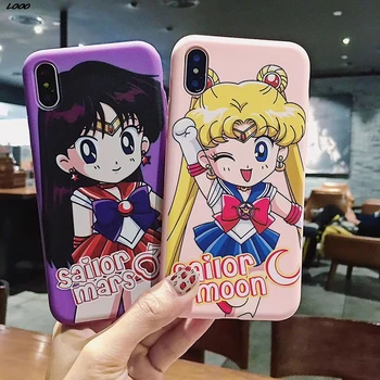Roztomilý Sailor Moon Tlač Mäkké TPU púzdra Pre iPhone 5 5S SE 6S 8 7 6 S Plus, 11Pro, Funda Coque Pre iPhone 11 Pro XS Max XR X Telefón