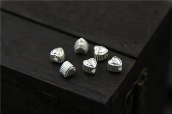 Ručne 925 Silver Srdce Korálky DIY Šperky Heart-shape Korálky Čistého Striebra Korálky DIY Šperky Zistenia
