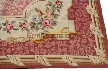 Ručne tkaná Vlna Needlepoint Ruže Kvetinový Pletené, tkané poschodí Obdĺžnikovej Vlny Pletenie Koberce