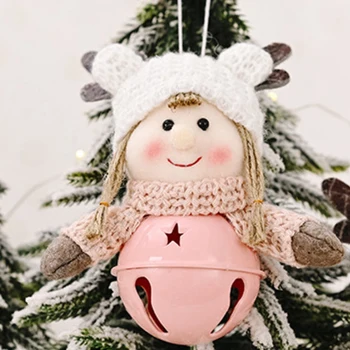 Ružová Bell Ornament/Parohy Deti Bell Prívesok/Vianočnú Atmosféru Dekor/Vianočný Strom Dekorácie/Vianoce