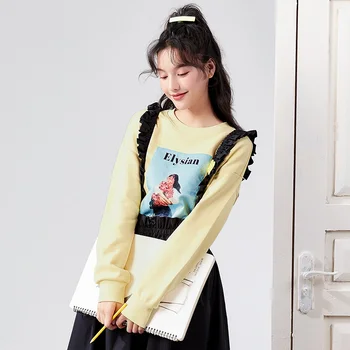 SEMIR Sveter ženy jeseň 2020 nové voľné kolo krku pulóvre, blúzky, kórejská verzia trend dievča sladké krásy oblečenie