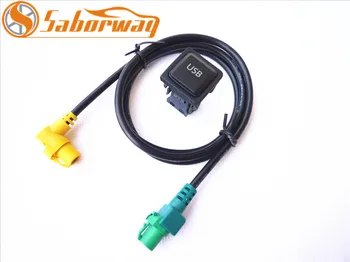 Saborway USB Vstup, USB Konektor Povrchu + Kábel RCD510 Pre Golf 5 6 Scirocco Jetta MK5 MK6 2009 2010 2012 2013 5KD 035 726 A