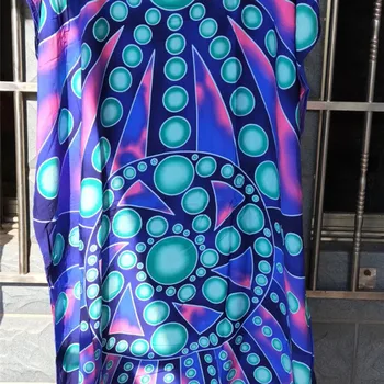 Saida De Praia Feminino 2019 dámske Šaty, Oblečenie Ženské Šaty Veľké Boho Lete Lady Elegantné Nové Bavlnené Modré Dámske Voľné