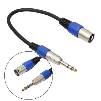 Samec XLR, aby 6.35 mm Stereo Jack Kábla 0,3 m/0,5 m/1m XLR Audio Kábel Aktívny Napájaný Reproduktorový kábel Viesť TRS Vyvážený Zvukový Kábel
