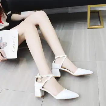 Sandále žena s 2019 nové poukázal módne pracky jednoduché slovo pracky s dámske topánky