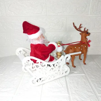Santa Claus Hračka 2019 Top Vianočné Santa Claus na Saniach s Reindee Jeleň Ozdoby na Vianoce, Nový Rok Darčeky Kerstman Papai Noel