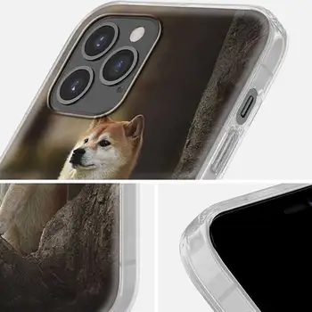 Shiba Inu Psa Priesvitné pre iPhone 12 mini 11 Pro XR XS MAX X 7 8 6 6 Plus Prípade Silikónové Mäkké Kryt Telefónu Matný Coque