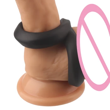 Silikónové Dick Krúžok Rebrovaný Penis Krúžok Dildo Obvode Enhancer Dick Rukáv Zväčšenie Penisu Oneskorená Ejakulácia Sexuálne Hračky Pre Mužov