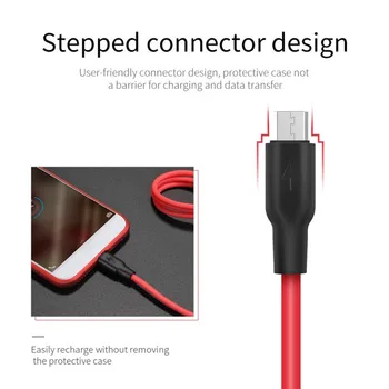 Silikónové Micro-USB Kábla 2.4 Rýchla Nabíjačka Mäkké USB Dátové Káble Pre Samsung Xiao Huawei Mobilný Telefón, Káblová Drop Shipping