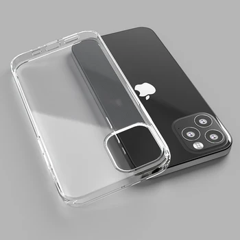 Silikónové Mäkké Zadný Kryt pre iPhone 12 Mini 11 Pro XS Max SE XR 8 7 6 Plus Prípade Ultra Tenké Jasné, Telefón puzdro pre iPhone 12 11 Pro