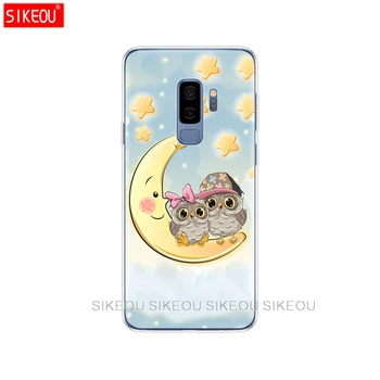 Silikónové puzdro pre Samsung Galaxy S9 S8 S7 S6 okraji S5 S4 S3 PLUS kryt telefónu farebné sovy