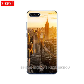 Silikónový Kryt Telefónu Prípade Huawei Honor 7A PRO 7C Y5 Y6 Y7 Y9 2017 2018 Prime New York City