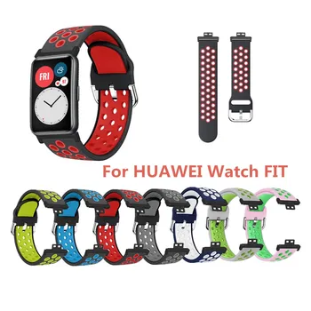 Silikónový Pre Huawei Sledovať FIT Popruh Smartwatch Príslušenstvo Náhradné Šport kompatibilné con correa pre huawei sledovať fit