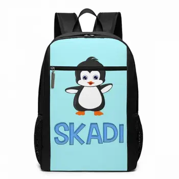 Skadi Batoh Skadi Penguin Nálepky Batohy Študent Trendy Taška Muži - Ženy Tlač Nakupovanie Multi Účel Vysoko kvalitné Tašky