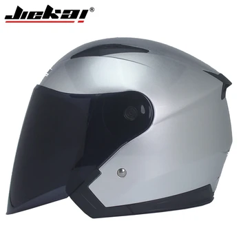 Skutočné JieKai motocykel unisex prilba Skúter motos prilbu Casco Capacete s dual objektívom