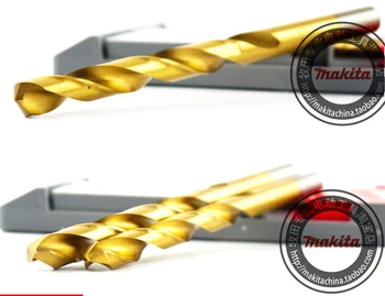 Skutočné Vŕtať Vplyv Vŕtať Potiahnuté Použiť Titanium Gold Metal Twist Vrtákov So Zmiešanými Nastaviť 10PCS Súpravy