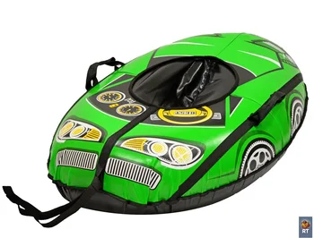 Sledge nafukovacie oválne trubky Stroj najlepší pretekár zelené auto kamery